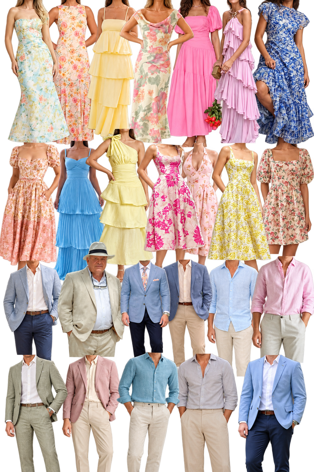Spring Summer Fashion Cutout Collage
